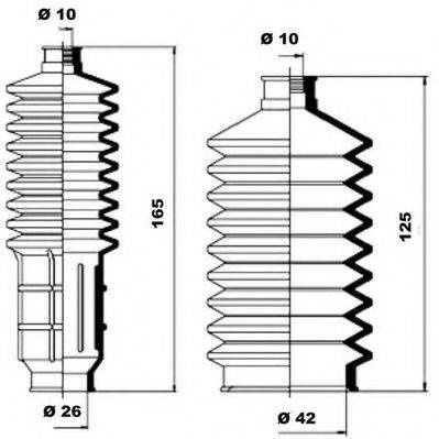 MOOG K150001 Комплект пильника, рульове керування