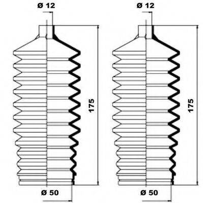 MOOG K150014 Комплект пильника, рульове керування