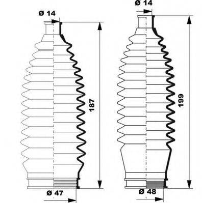 MOOG K150269 Комплект пильника, рульове керування