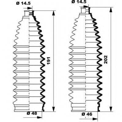 MOOG K150248 Комплект пильника, рульове керування