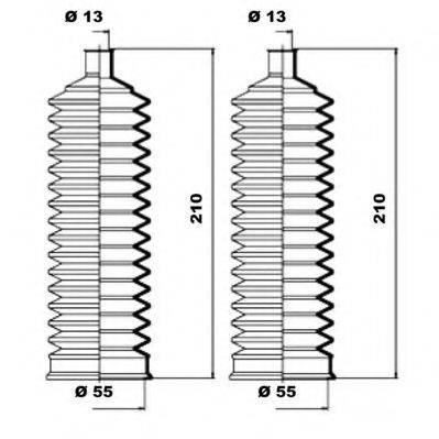 MOOG K150258 Комплект пильника, рульове керування