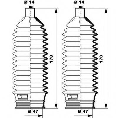 MOOG K150262 Комплект пильника, рульове керування