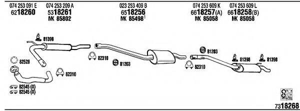 FONOS VW72237 Система випуску ОГ