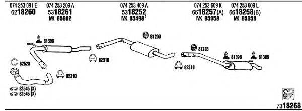 FONOS VW72239 Система випуску ОГ