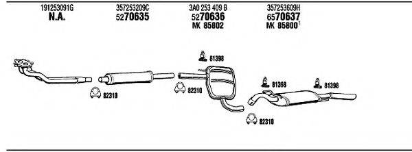 FONOS VW80308 Система випуску ОГ