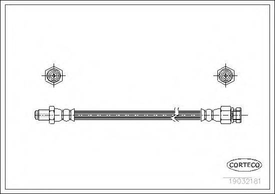 CORTECO 19032181 Гальмівний шланг