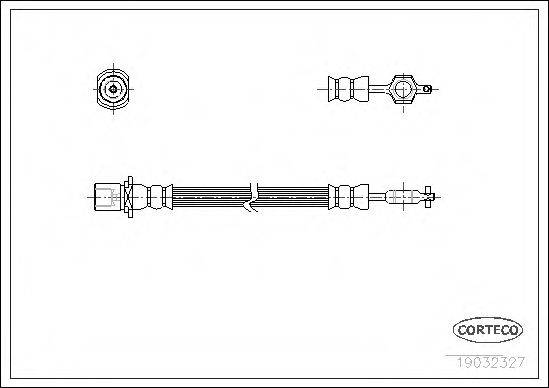 CORTECO 19032327 Гальмівний шланг