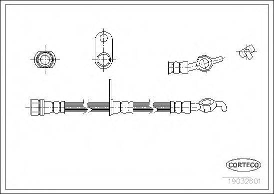 CORTECO 19032601 Гальмівний шланг