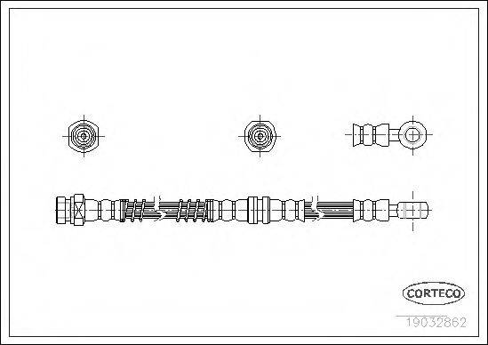 CORTECO 19032862 Гальмівний шланг