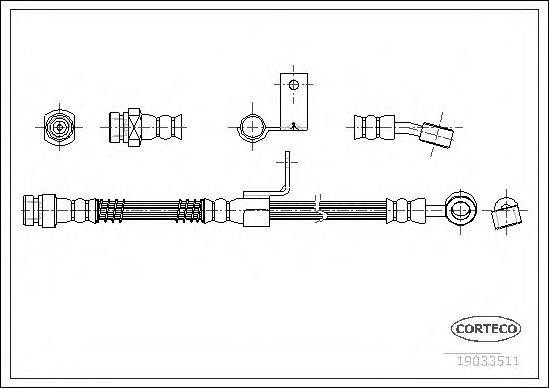 CORTECO 19033511 Гальмівний шланг