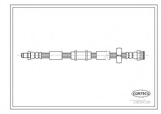 CORTECO 19034328 Гальмівний шланг
