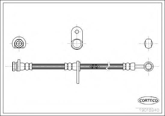 CORTECO 19018940 Гальмівний шланг
