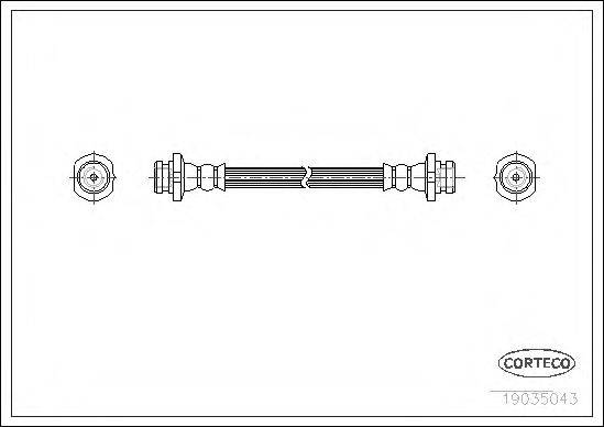 CORTECO 19035043 Гальмівний шланг