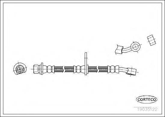 CORTECO 19035122 Гальмівний шланг