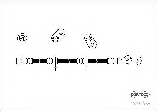 CORTECO 19032988 Гальмівний шланг