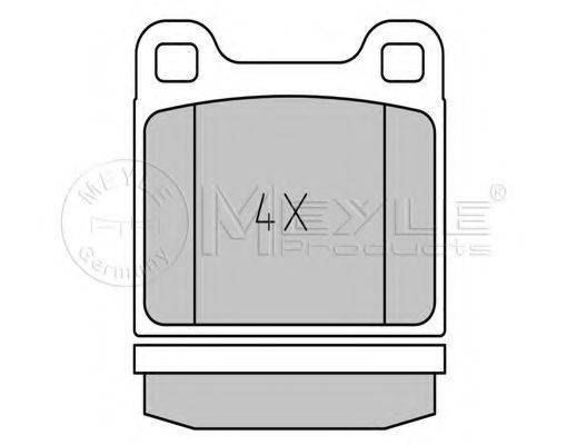 MEYLE 0252022815 Комплект гальмівних колодок, дискове гальмо