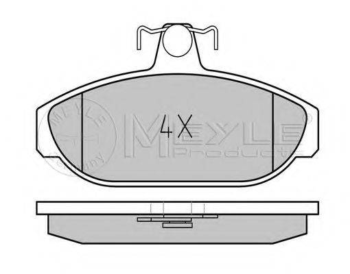 MEYLE 0252126617 Комплект гальмівних колодок, дискове гальмо
