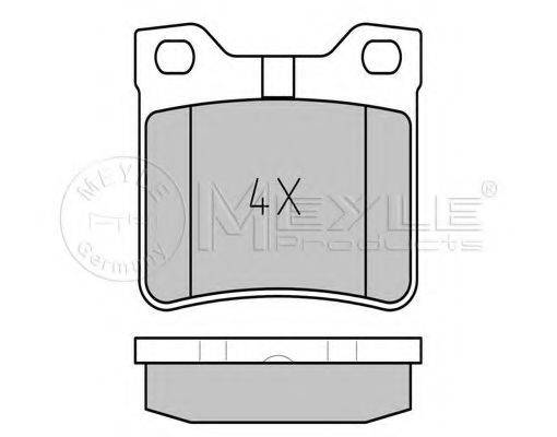 MEYLE 0252127817W Комплект гальмівних колодок, дискове гальмо
