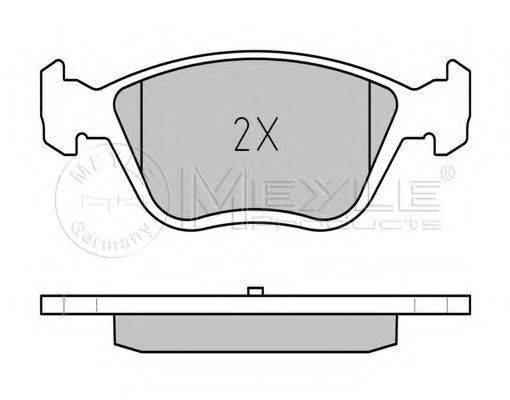 MEYLE 0252163719W Комплект гальмівних колодок, дискове гальмо
