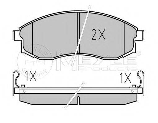 MEYLE 0252308617W Комплект гальмівних колодок, дискове гальмо