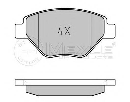 MEYLE 0252393418 Комплект гальмівних колодок, дискове гальмо