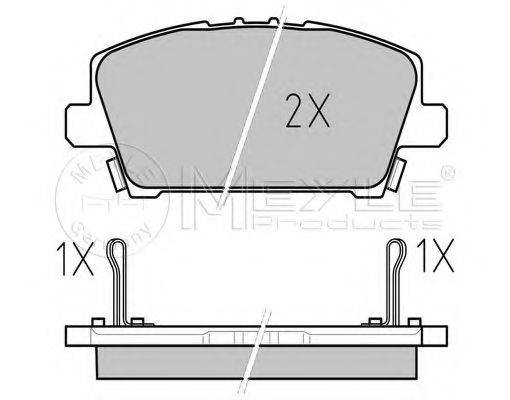 MEYLE 0252408717W Комплект гальмівних колодок, дискове гальмо