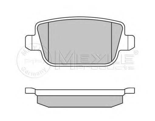 MEYLE 0252453715 Комплект гальмівних колодок, дискове гальмо