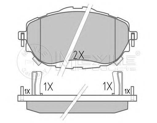 MEYLE 0252569819 Комплект гальмівних колодок, дискове гальмо