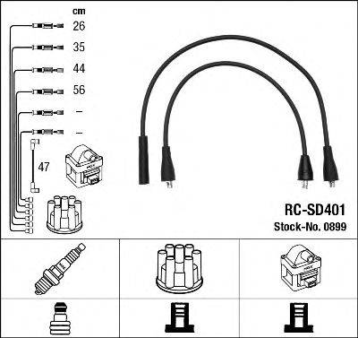 NGK 0899 Комплект дротів запалювання