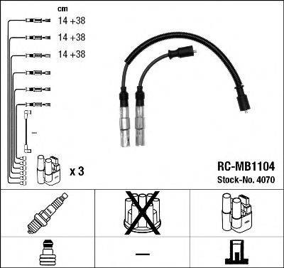 NGK 4070 Комплект дротів запалювання