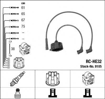 NGK 9105 Комплект дротів запалювання