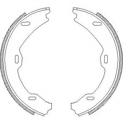 ROADHOUSE 470601 Комплект гальмівних колодок, стоянкова гальмівна система