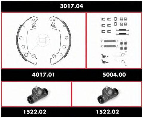 ROADHOUSE 301704 Комплект гальм, барабанний гальмівний механізм