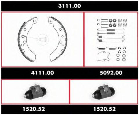 ROADHOUSE 311100 Комплект гальм, барабанний гальмівний механізм