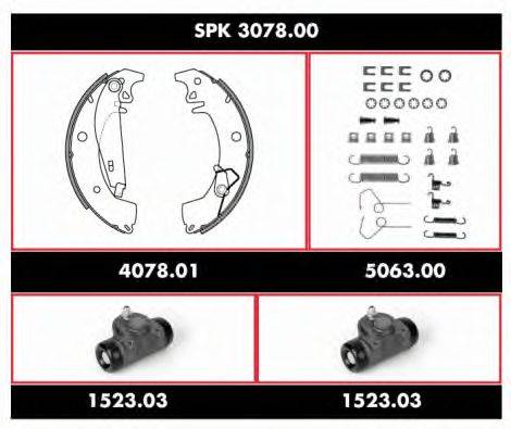 ROADHOUSE SPK307800 Комплект гальм, барабанний гальмівний механізм