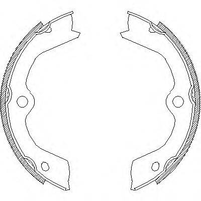 REMSA 470300 Комплект гальмівних колодок, стоянкова гальмівна система