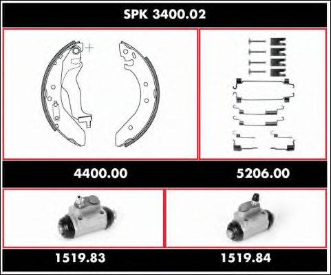 REMSA SPK340002 Комплект гальм, барабанний гальмівний механізм