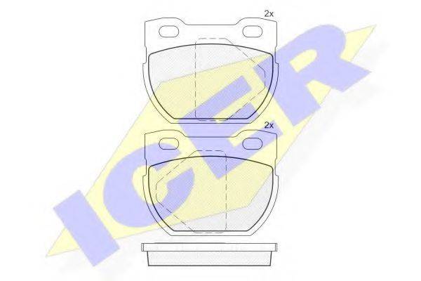 ICER 141090 Комплект гальмівних колодок, дискове гальмо