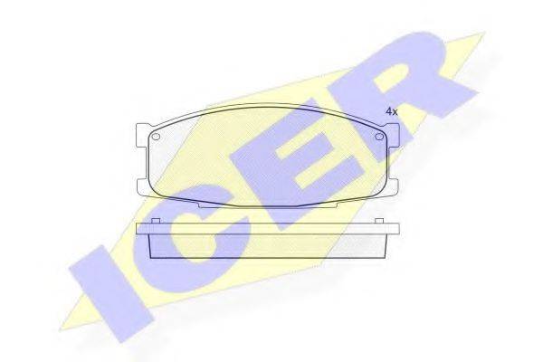 ICER 141505 Комплект гальмівних колодок, дискове гальмо