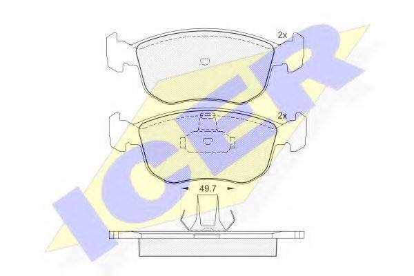 ICER 181151 Комплект гальмівних колодок, дискове гальмо