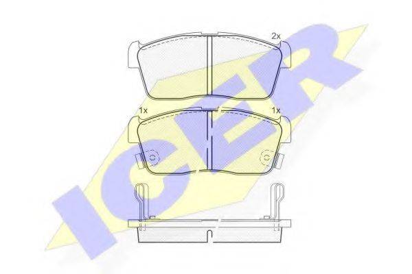 ICER 181452 Комплект гальмівних колодок, дискове гальмо