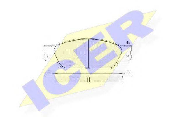 ICER 181545 Комплект гальмівних колодок, дискове гальмо