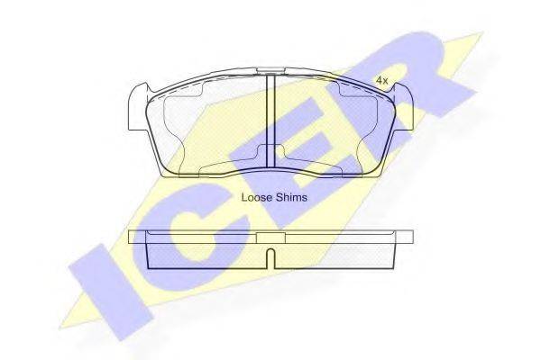 ICER 181833 Комплект гальмівних колодок, дискове гальмо