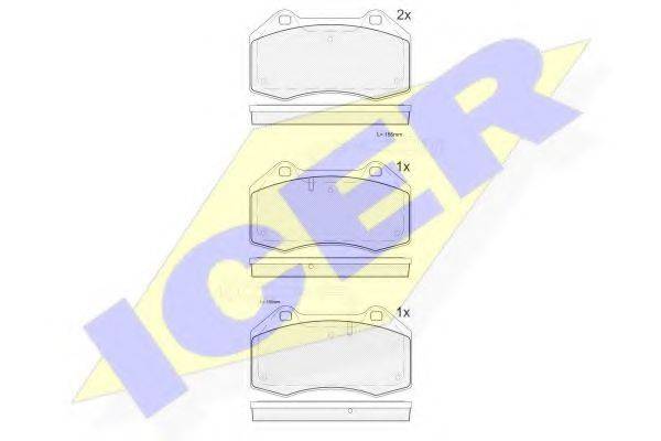 ICER 181879203 Комплект гальмівних колодок, дискове гальмо