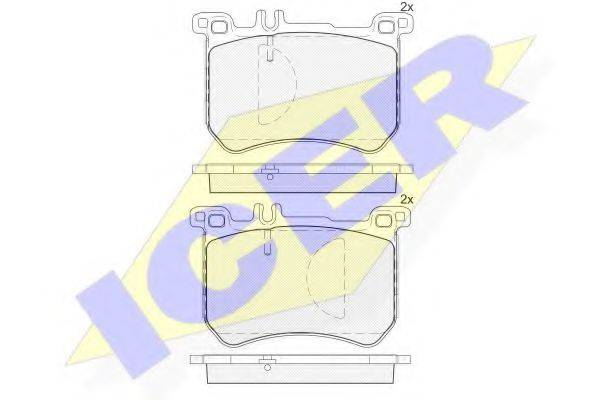 ICER 182100 Комплект гальмівних колодок, дискове гальмо