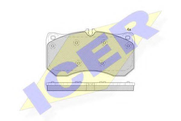 ICER 182185 Комплект гальмівних колодок, дискове гальмо