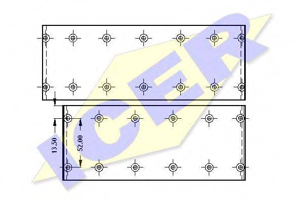 ICER 21574200 Комплект гальмівних черевиків, барабанні гальма