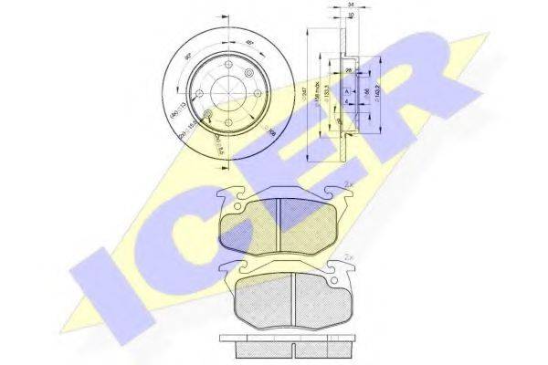 ICER 311204689 Комплект гальм, дисковий гальмівний механізм