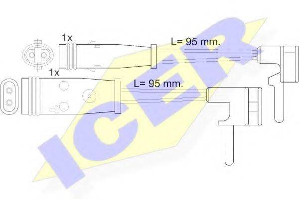 ICER 610333EC Сигналізатор, знос гальмівних колодок