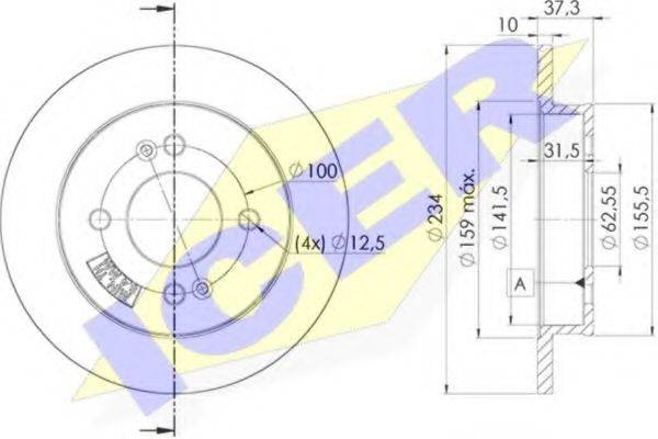 ICER 78BD75202 гальмівний диск